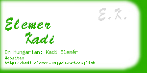 elemer kadi business card